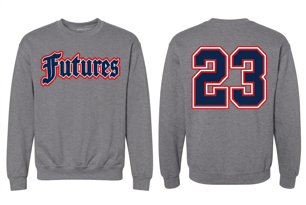 Graphite Heather player crewneck