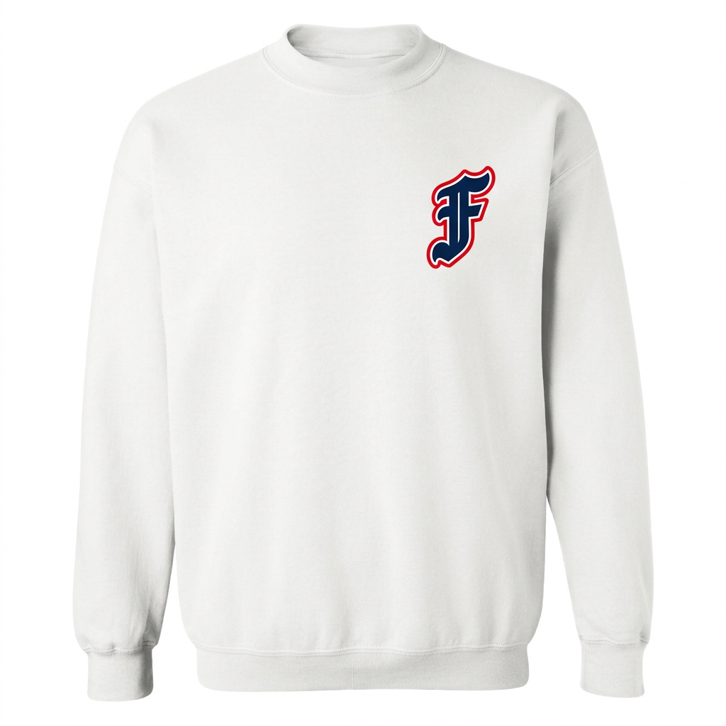 White Gildan 18000 small chest F