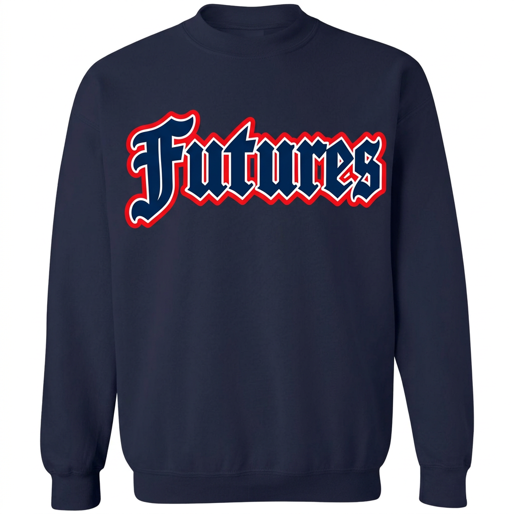 Navy Gildan 18000 full Futures print