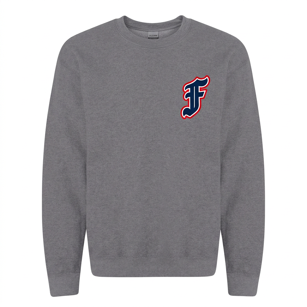 Graphite heather Gildan 18000 small chest F