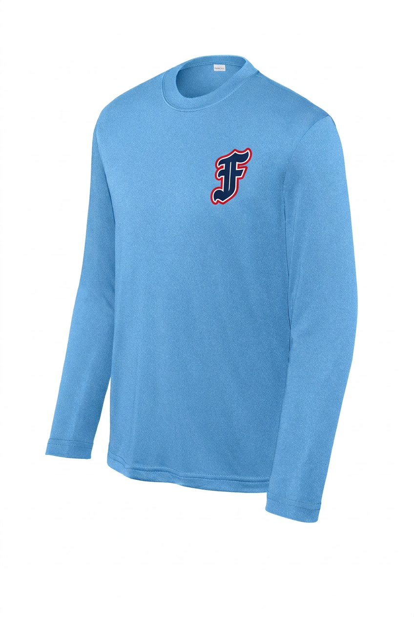Youth YST350LS Carolina Blue Chest