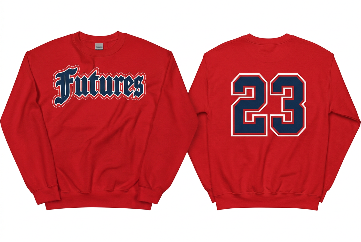 Red player crewneck